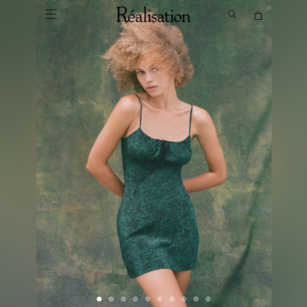Realisation Par The Inez Mini Dress in Dazed Noir